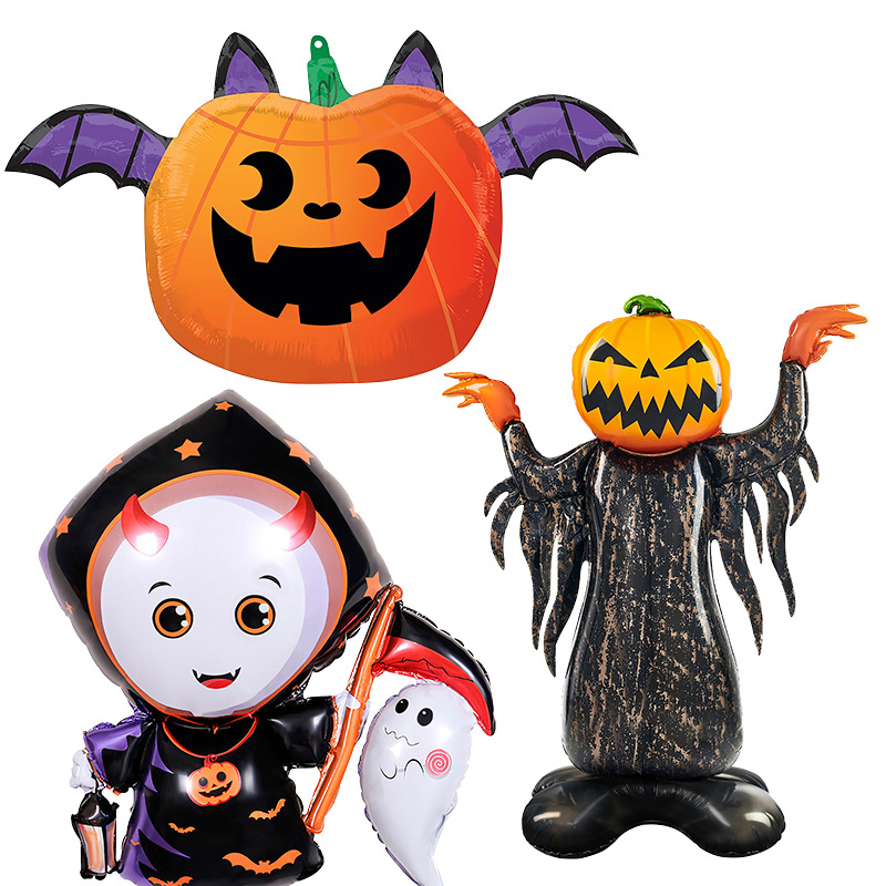New 2025 Halloween Aluminum Film Balloon Theme Party Party Balloon Pumpkin Monster Ghost Decorative Balloon