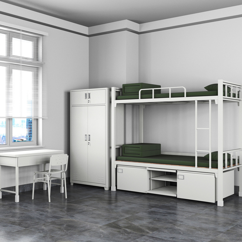Standard bunk bed thickened dormitory upper and lower bunk bed School apartment bed single-layer bed dormitory bed standard upper and lower bunk bed