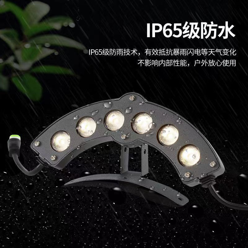 Led Corrugated Light Outdoor Waterproof 6W Tile Light Roof Ancient City Temple Archway Roof Lighting Project Crescent Light