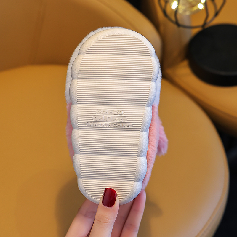 Children's cotton slippers winter Girls' Indoor non-slip boys' and girls' home warm children's home slippers
