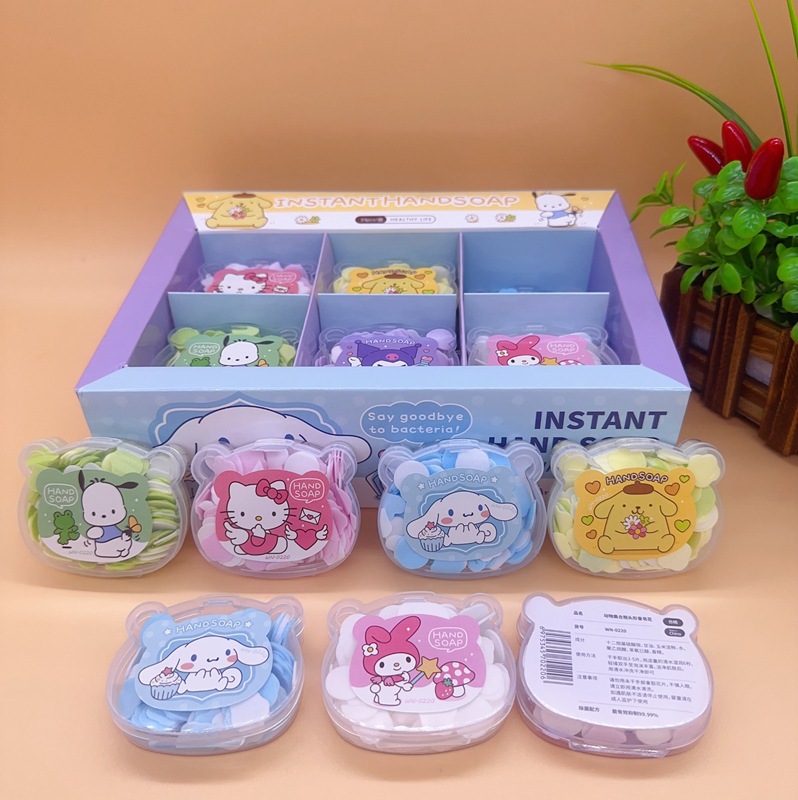 Cute Bear Shaped Soap Tablets, Creative and Cute Kidsren's Hand Washing Tablets, Portable Disposable Soap Paper Cleaning Tablets