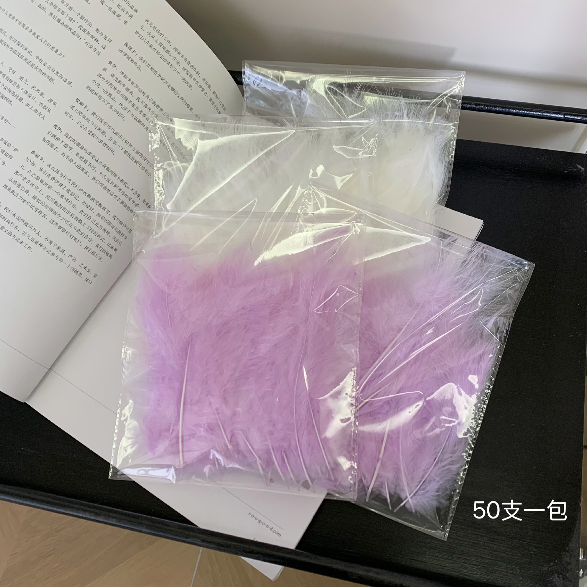 Feather Decoration Colorful Turkey Feather Pointed Tail Velvet Feather DIY Handmade Funny Cat Stick Wave Ball Material Natural Craft