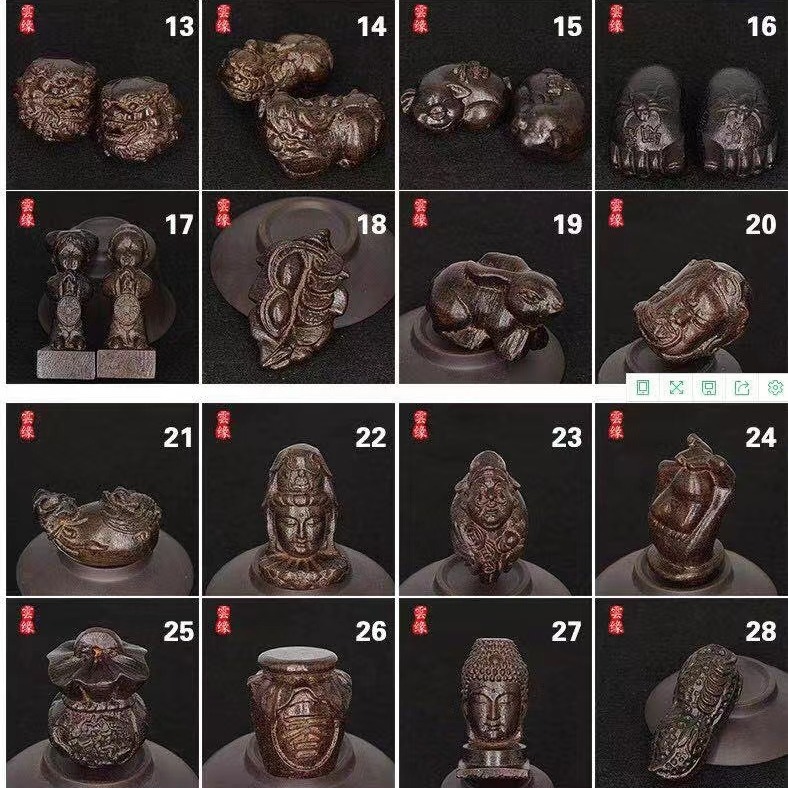 Agarwood Wood wooden ornaments India sand sink Wood leather black wood carving handle pieces toy craft art and play factory wholesale