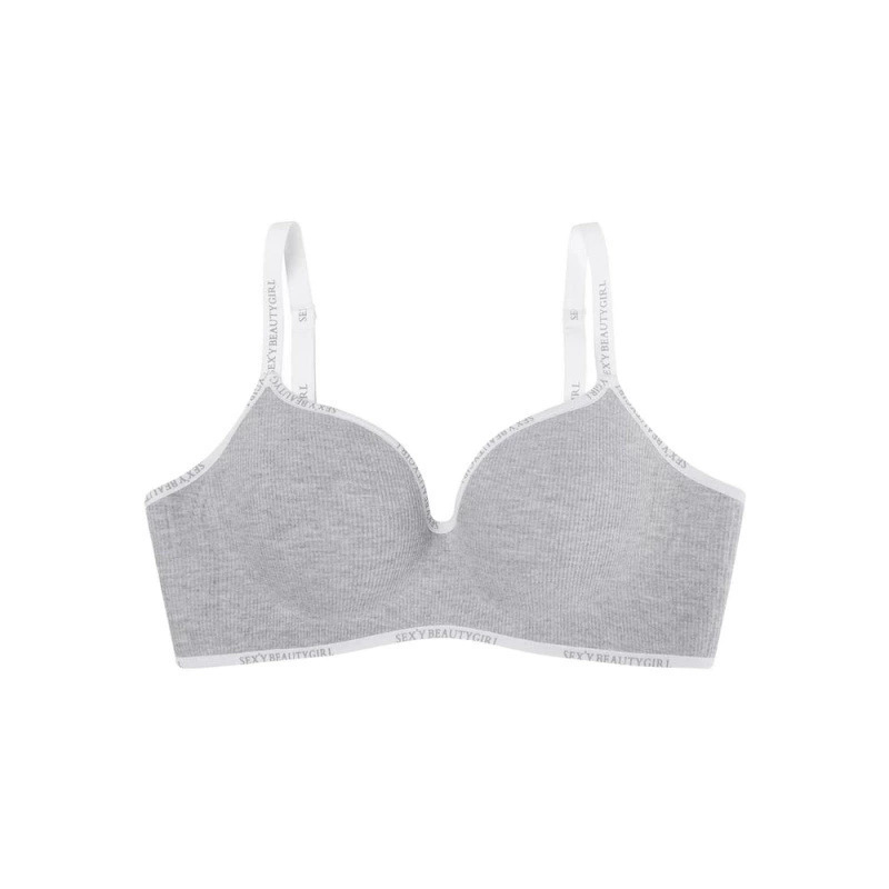 Big Chest Small No-cut Underwear Women's Summer Ultra-thin Rabbit Ear plus size Breast-reduction Parammary Non-rimless Bra
