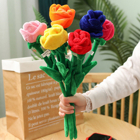 Плюшевая игрушка в виде розы, декор для дома, оптовая продажа