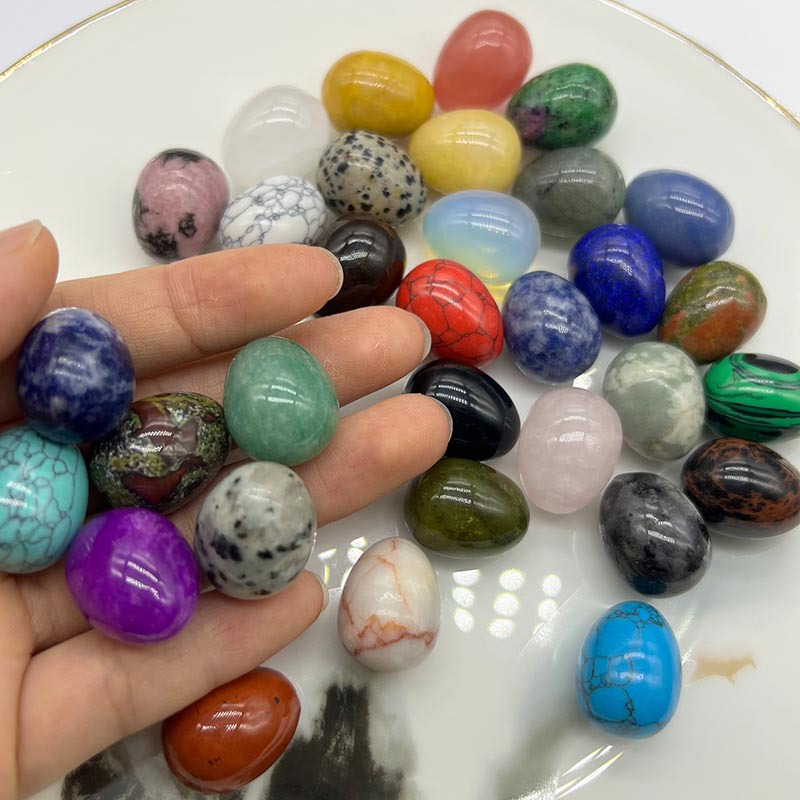 Egg shaped 20mm Crystal Mini Egg Easter Egg agate jade Taobao bird Egg