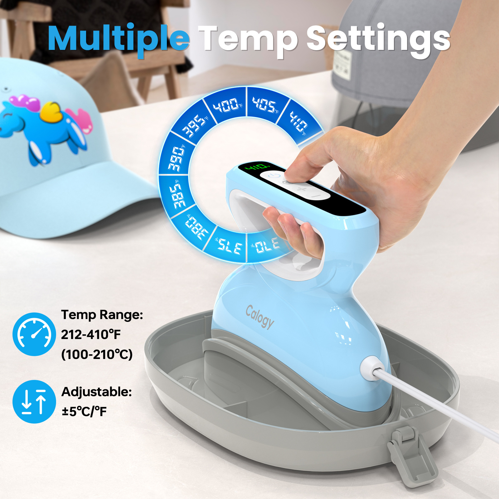 Cross-Border Hat Machine Heat Press Machine Hat Heat Transfer Machine Heating Temperature Adjustable Countdown Function Safety Certification