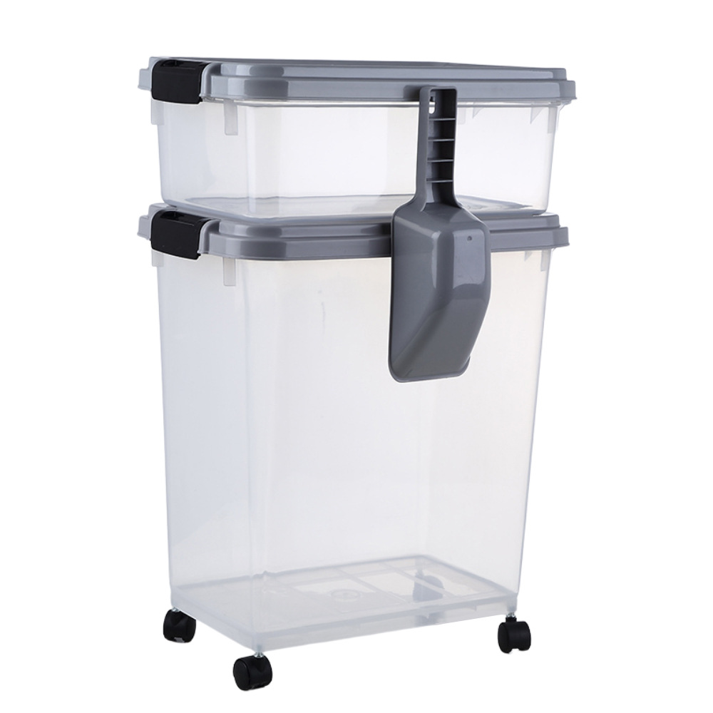 Manufacturers PP large capacity dog grain bucket pet cat dog grain storage bucket cat food box moisture seal wholesale