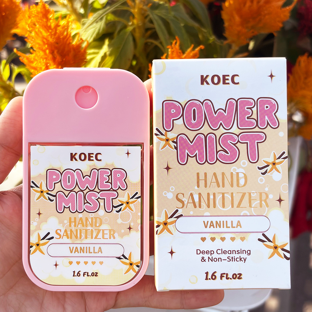 Koec No-Wash Strawberry Fruity Hand Sanitizer 50m Fragrance Hydrating Moisturizing Deep Cleaning Cross-Border Hot Model Wholesale