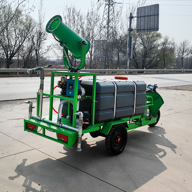 New Energy Electric Three-Wheel Fog Cannon Sprinkler Truck for Construction Sites, Garden Environmental Protection, Greening, Road Sanitation, High-Pressure Flushing Truck