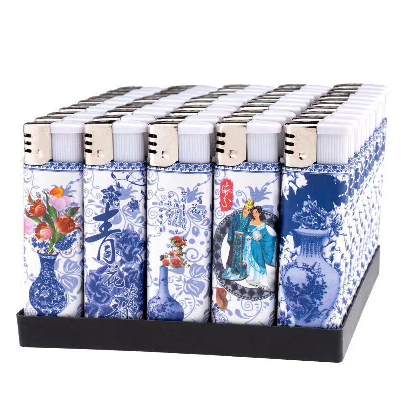Wholesale open fire supermarket plastic lighter open fire lighter supermarket national fashion personalized lighter manufacturer