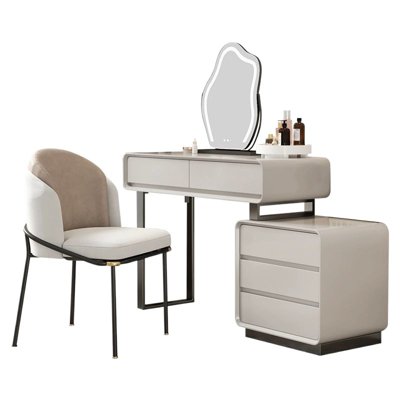 Light Luxury Cream Dressing Table Bedroom Modern Style Simple Small Apartment Dressing Table Storage Cabinet Integrated Dressing Table
