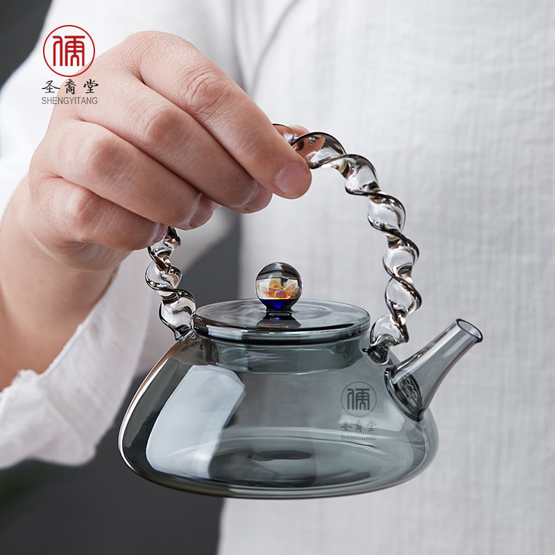 Чайник Shengyitang, термостойкое стекло, кунг-фу, зеленый чай, маленький, домашний, фильтрованный, ароматный чай, кофе