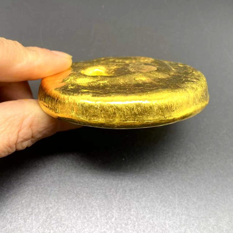 Antique Miscellaneous Items: Antique Pure Copper Gilt Gold Ingots, Gold Bars, Gold Cakes, Gold Ingots, Horseshoe Gold Decorative Ornaments