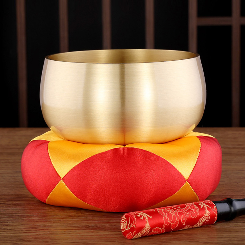 Bronze Chime Brass Dharma Music Vassel Psalms Bowl Tone Bowl Buddhist Tools Household Bronze Dental Pot Meditation Pot Meditation Pot Meditation Pot