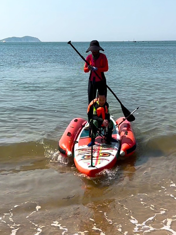 Sup Paddle Board Inflatable Paddle Surfboard Anti-Rollover Fishing Paddle Board Boat Balance Air Bag Board Family Multi-Person Water Skiing