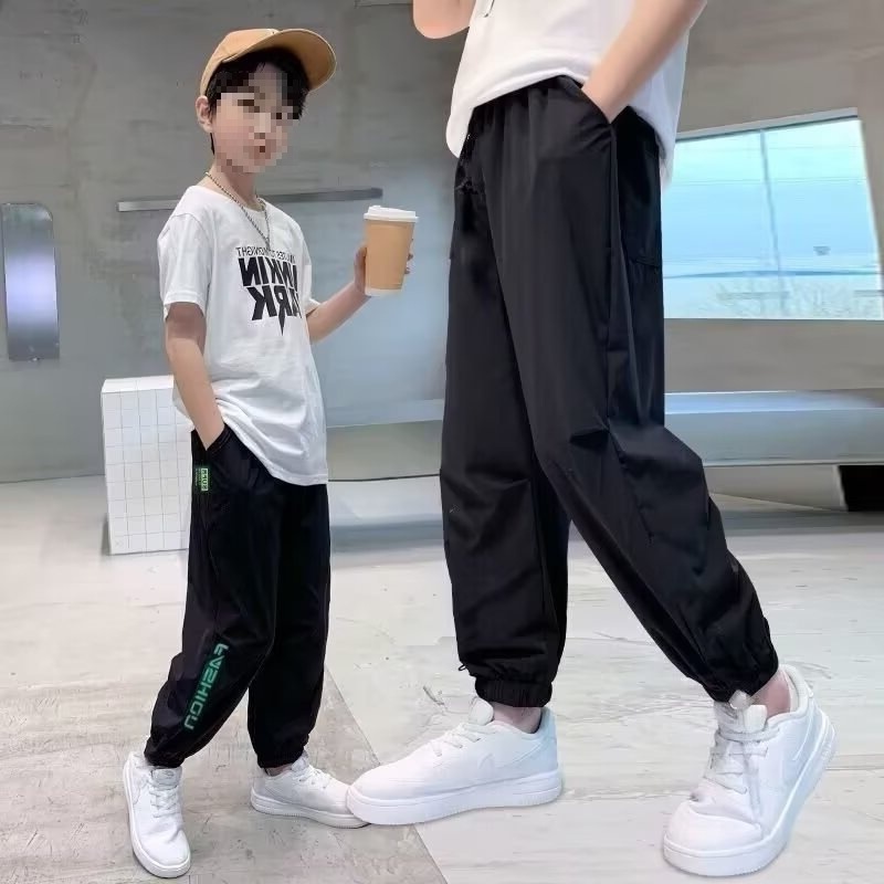 Boys' Pants Summer Ice Silk Children's Quick-drying Pants Big Children's Anti-mosquito Pants Children's Wear Sports Pants Boys Trousers Summer Thin