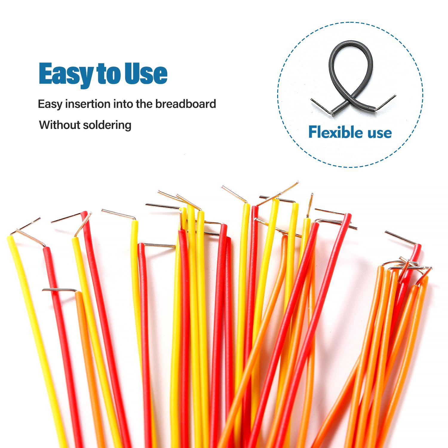 Voogenzek 840 Stücke U-Form Breadboard Steckbrücken, Elekt