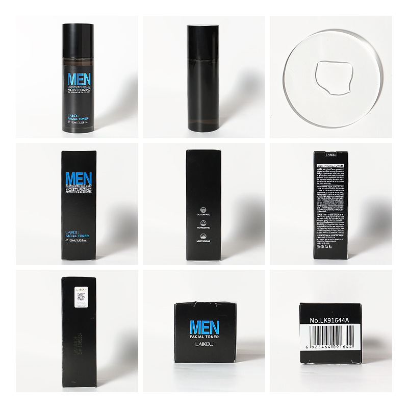 Laikou Men's Toner 100ml 4D Hyaluronic Acid Hydrating Refining Pores Moisturizing Water Skin Care Products