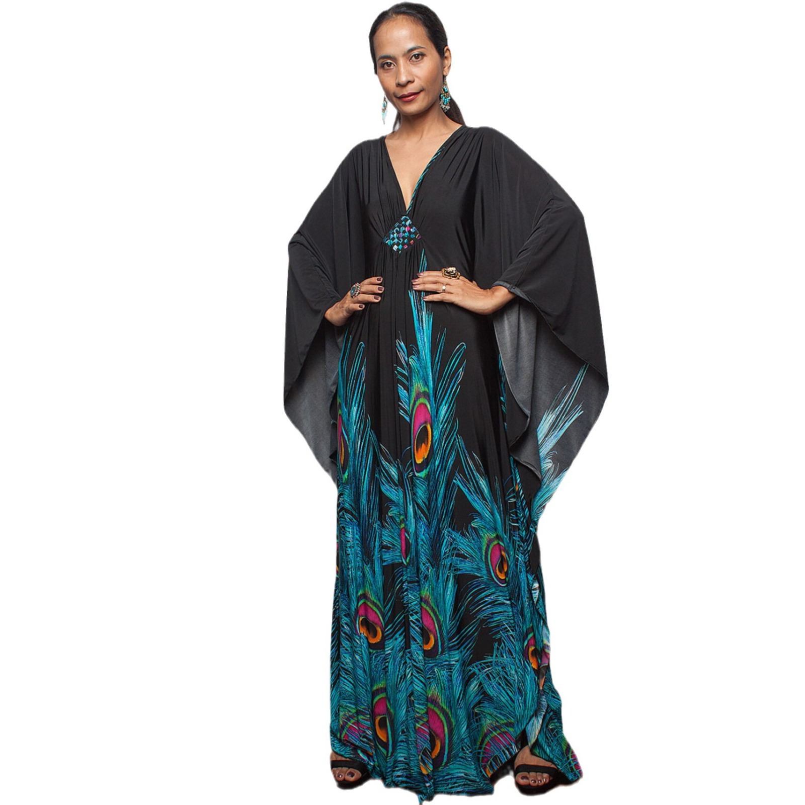Beach Cover-Up Middle Hand-Knitted Holiday Robe Cross-Border Amazon 8693 (44 Colors) Y