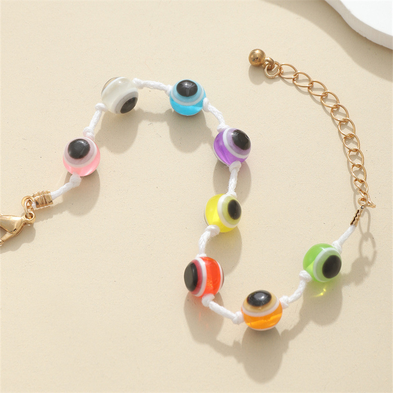 Cross-border Yueshan New Foot Decoration Niche Design Color Bear Love Star Decoration Cute Children's Foot Chain Set