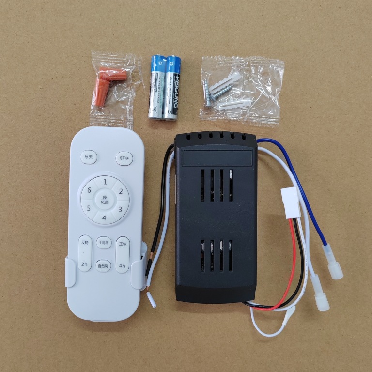Md Ceiling Fan Light Low Voltage Frequency Conversion Remote Control 6-Speed Speed Remote Control Receiver Controller Fan Light Power 36-45W