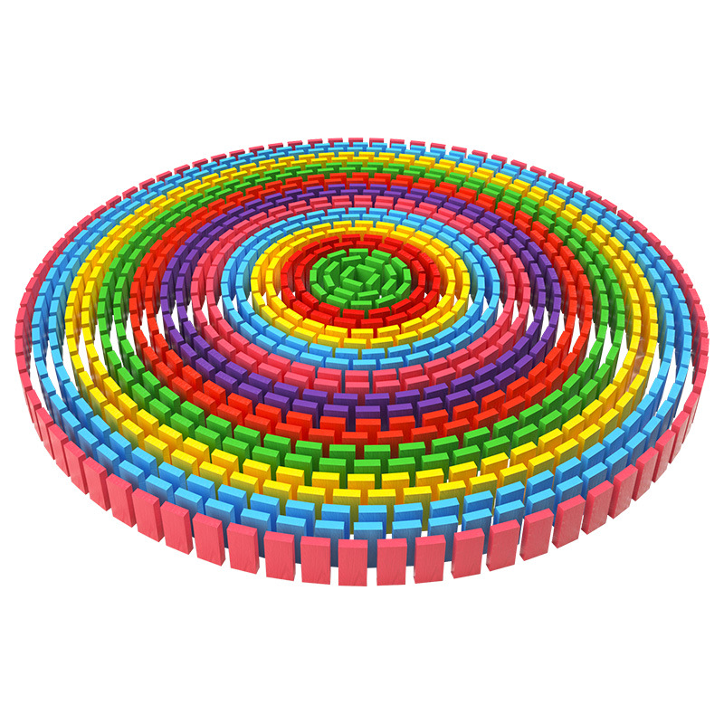 Rainbow dominoes 1000 children's building blocks adult primary school students competition net red multi-group organs parent-child