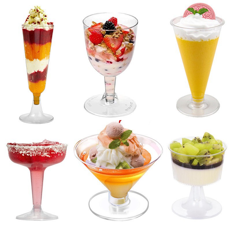 Mousse Cake Cup square Cup dessert table oblique pudding jelly cup tiramisu Bran Cup disposable plastic cup