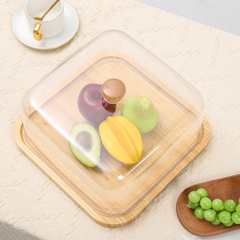 Kitchen and Restaurant Display Cabinet Cake Food-Grade Plastic Cover Acrylic Food-Grade Square Hotel Serving Commercial Use