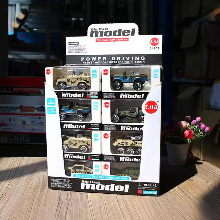 Mini military alloy toy car model factory direct stall night market supply material alloy car model