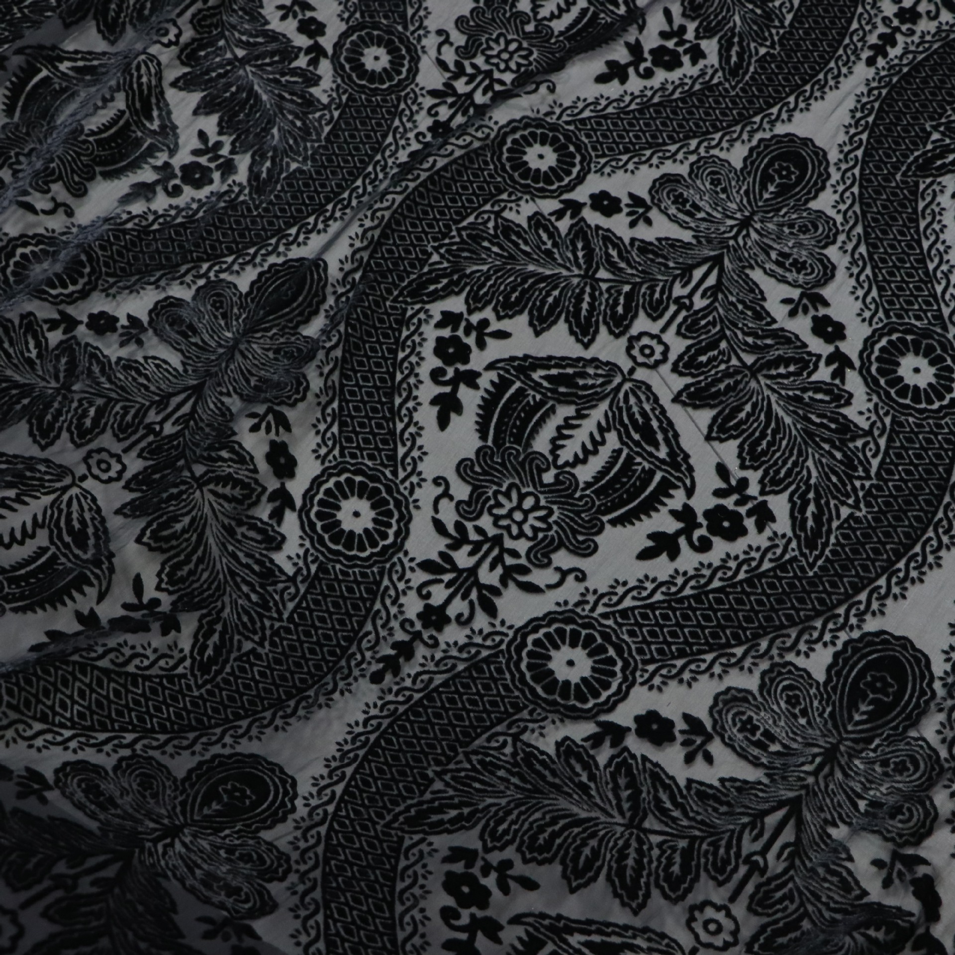 Wholesale Woven Nylon Velvet Monochrome Burnt Flower Velvet Fabric Nightgown Dress Cheongsam Women's Fabric