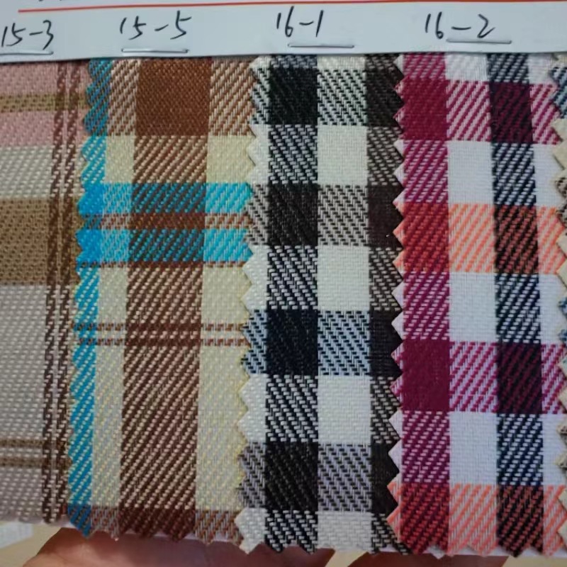 Plaid Foam PVC Foam Yarn-dyed Plaid Bag Cloth Scottish Oxford Cloth Factory Direct Supply