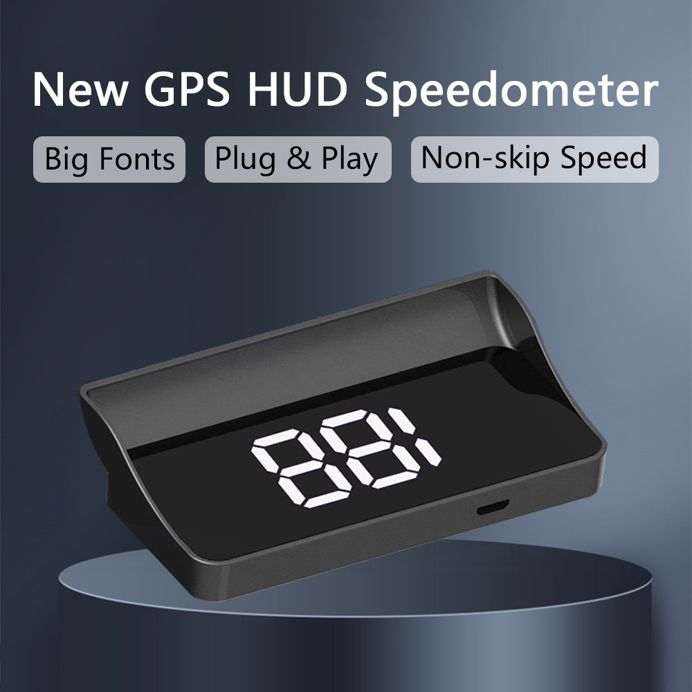2025 New Hud Head-Up Display Gps Speedometer Speed Monitor Kmh/Mph Cross-Border Hot Model W1