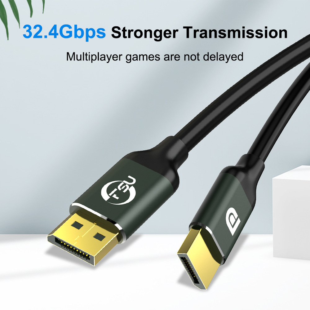 Dp to Dp Cable Displayport Cable Version 1.4 8Kdp Cable Male to Male Computer Monitor Same Screen Cable