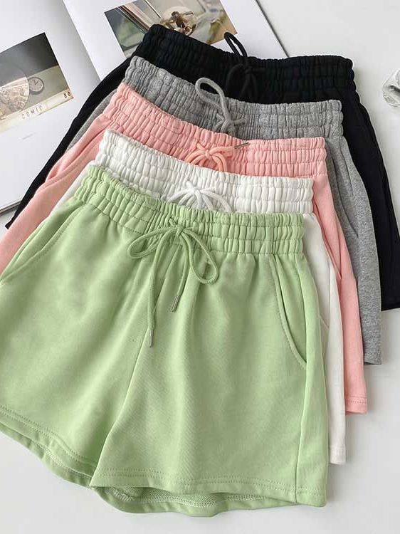 Широкие шорты большого размера для женщин летние новые свободные прогулочные спортивные шорты с высокой талией