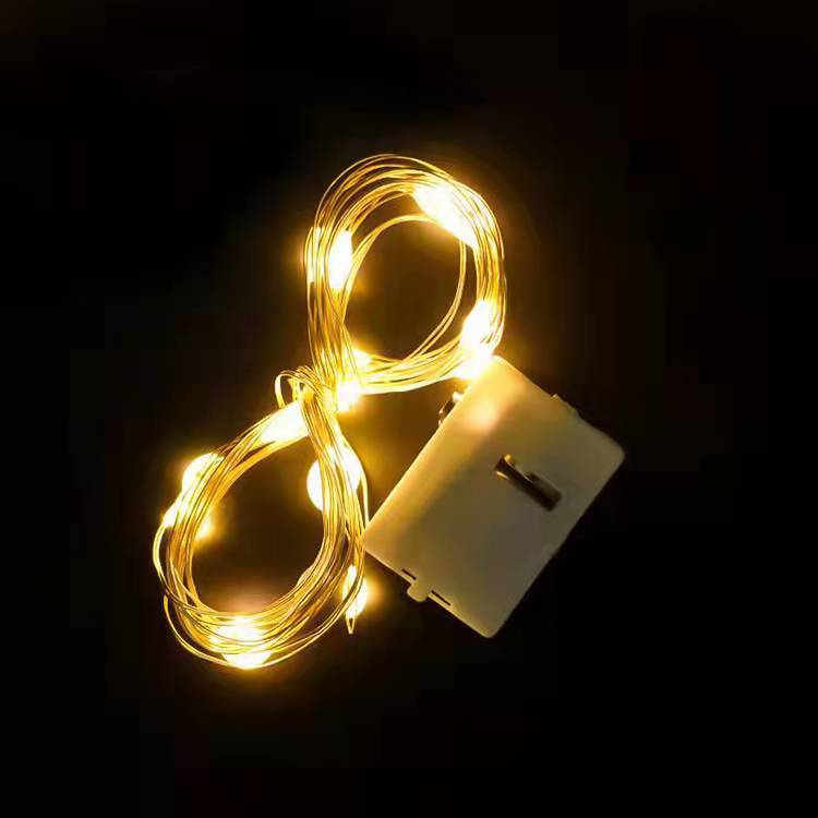 Copper wire lamp string flower cake gift box lamp string decorative lamp string three flashing lamp string lamp strip