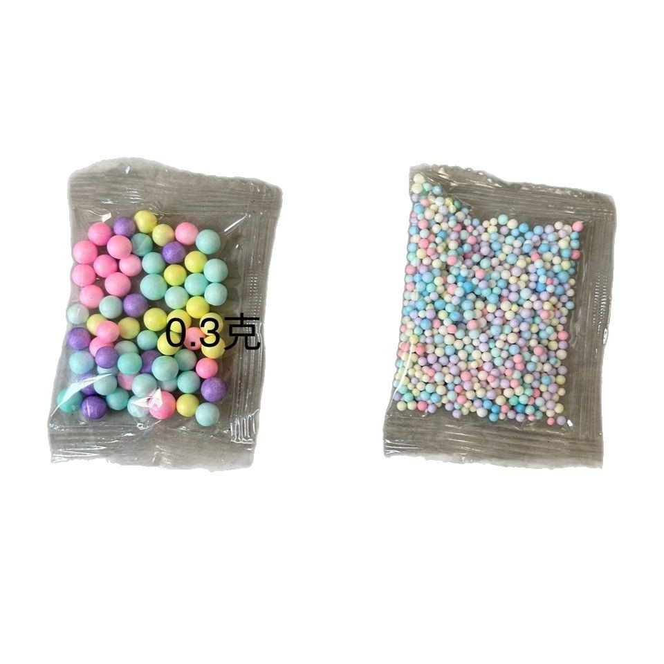 Small Bag of Foam Large Particles Macaron Colorful Foam Ball DIY Colorful Slime Guka Making Accessories Colorfulful Balls