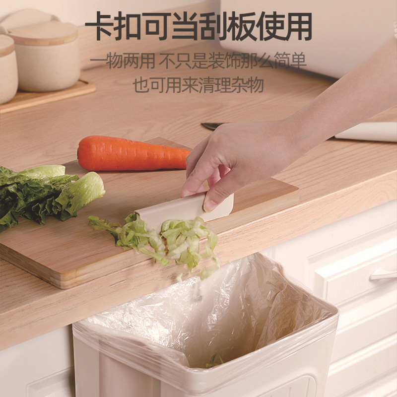 Foldable Trash Can Household Kitchen Cabinet Hanging Garbage Storage Thickened Large Diameter Multi-Functional Trash Can