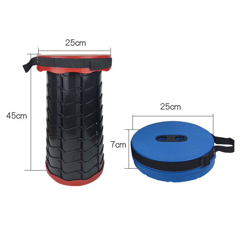 Wholesale Outdoor Folding Telescopic Stool for Queueing, Portable Stool for Trains, Adjustable Retractable Fishing Stool, Fishing Chair