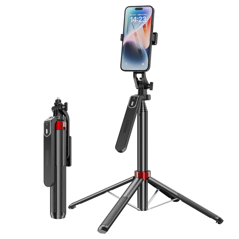 P185P180 new MINI mobile live four-leg stand ultra wide angle rotating PTZ floor Bluetooth selfie stick