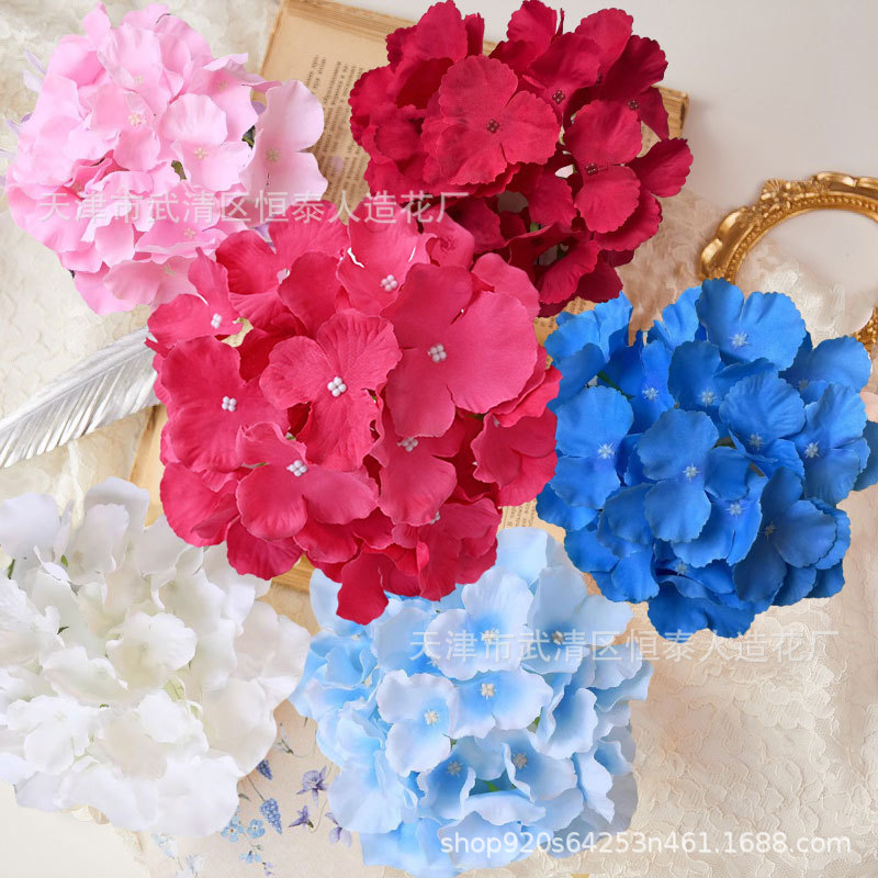 Искусственные головки гортензии 27 штук для свадебного декора, фотосессий, букета, оптовая продажа