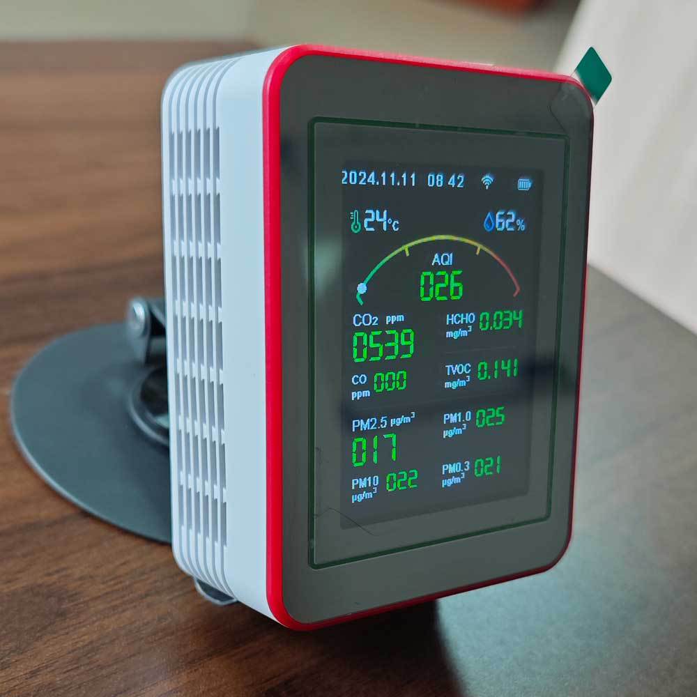 MT29 in stock Formaldehyde Detector 15 in 1 Carbon Dioxide Monitor pm2.5 CO2 Air Quality Detection