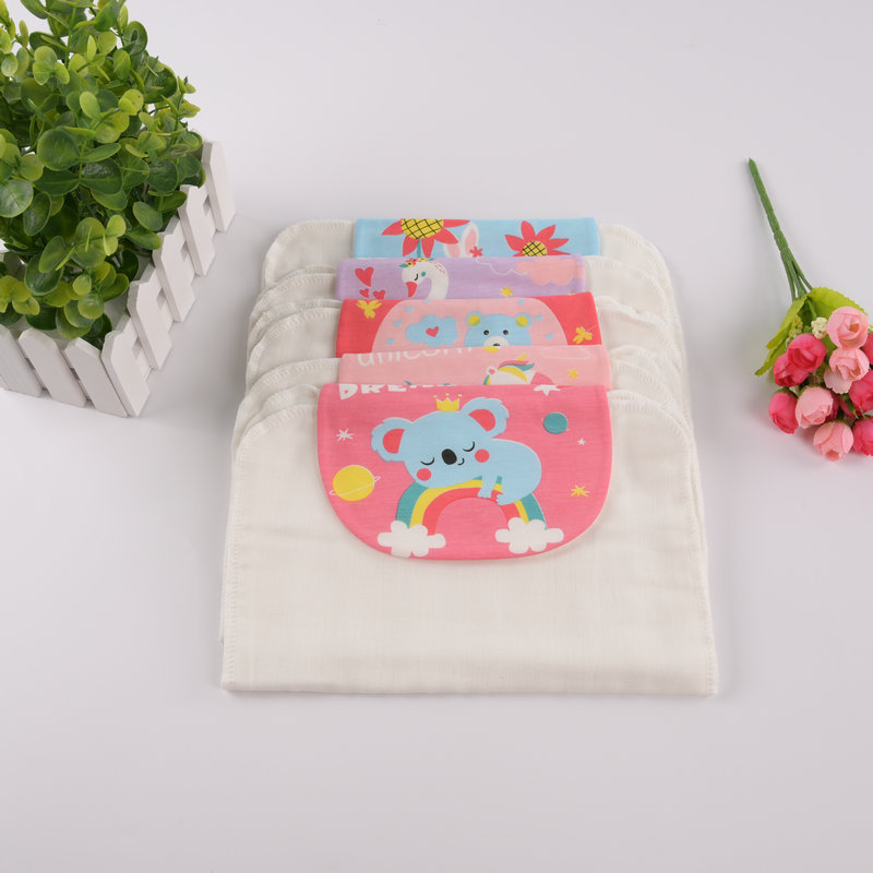 Baby sweat towel children's kindergarten gauze 4-layer sweat towel baby pure cotton boys and girls summer pad back towel