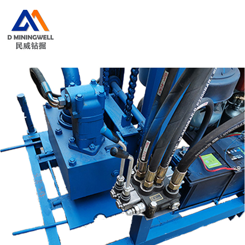 Zhejiang Minwei Farmland Water Eating Well Drilling Rig 100 m Deep Portable Diesel Hydraulic Water Well Rotary Drilling Rig