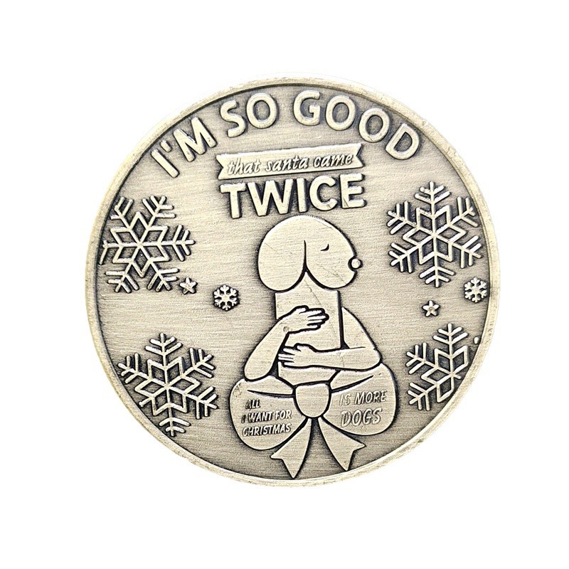 Foreign Trade Christmas Commemorative Coins Funny Fun Coins Retro Coin Collection Commemorative Medals Commemorative Coins Independent Station Coins