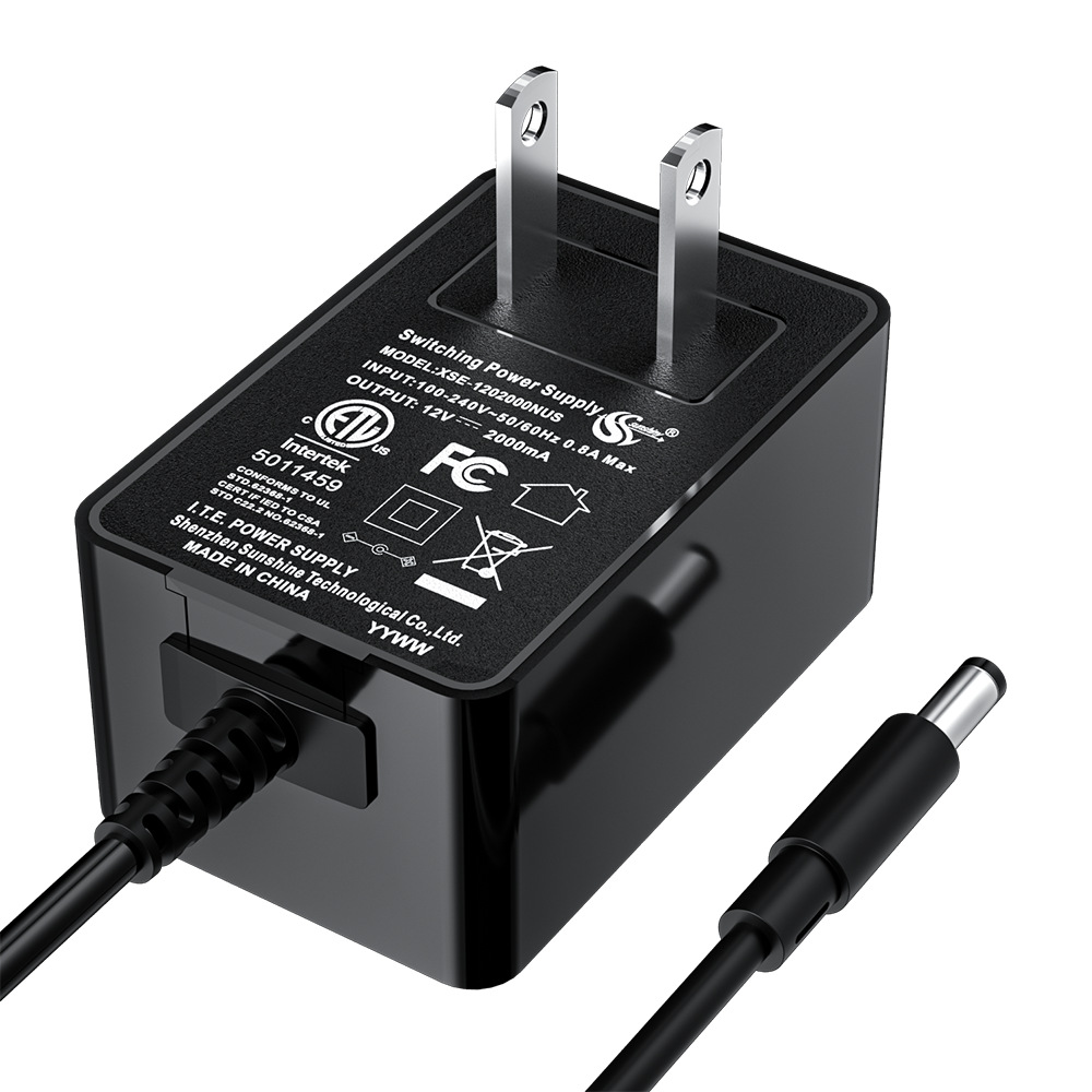 12v2a power adapter etl US gauge certified audio desk lamp monitoring charger 24v1a power adapter