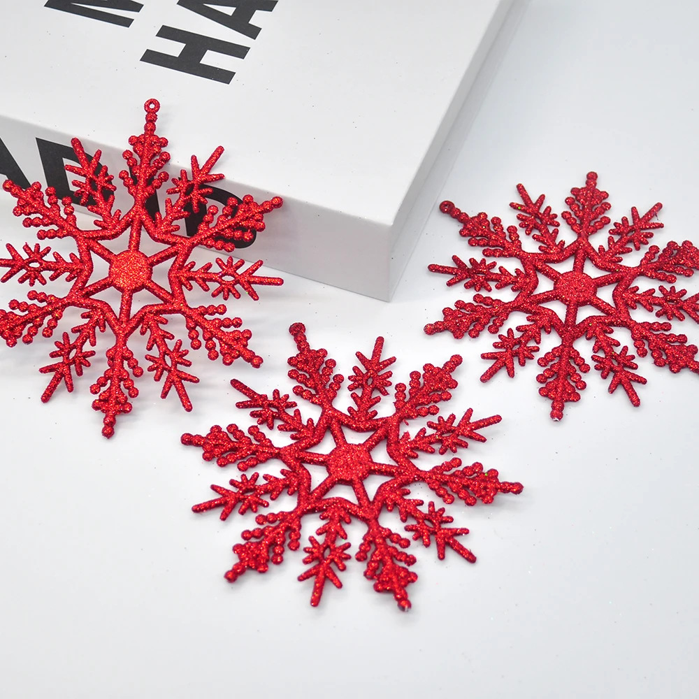 10cm Gold Powder Rice-Shaped Coral Christmas Snowflake Christmas Tree Garland Vine Christmas Wedding Spring Festival Glitter