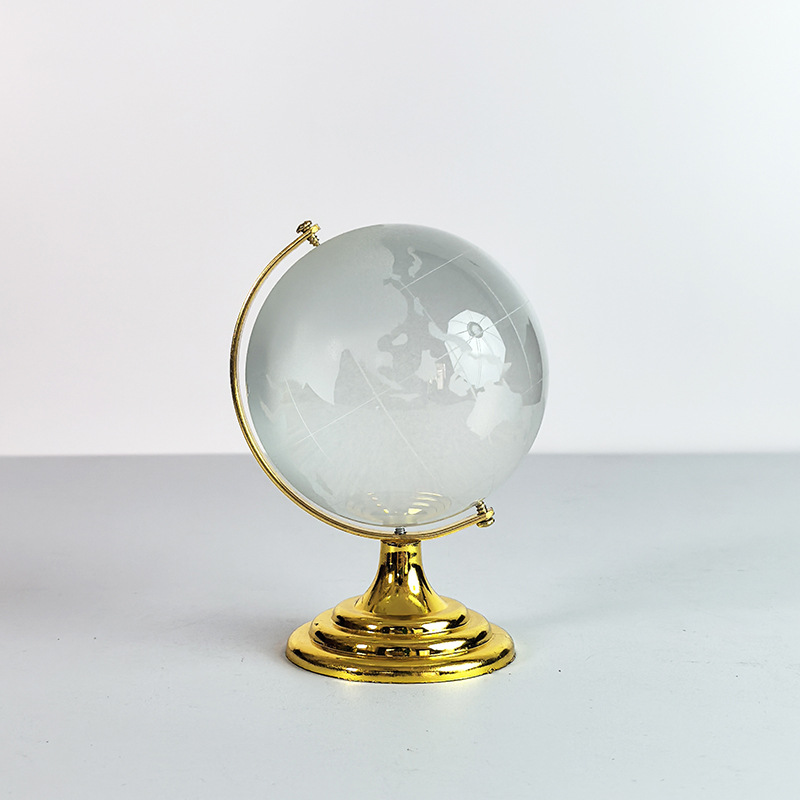 Factory Direct Sales Bracket Crystal Globe Colorful Simple Mini Desktop Ornaments Home Decorations Student Gifts