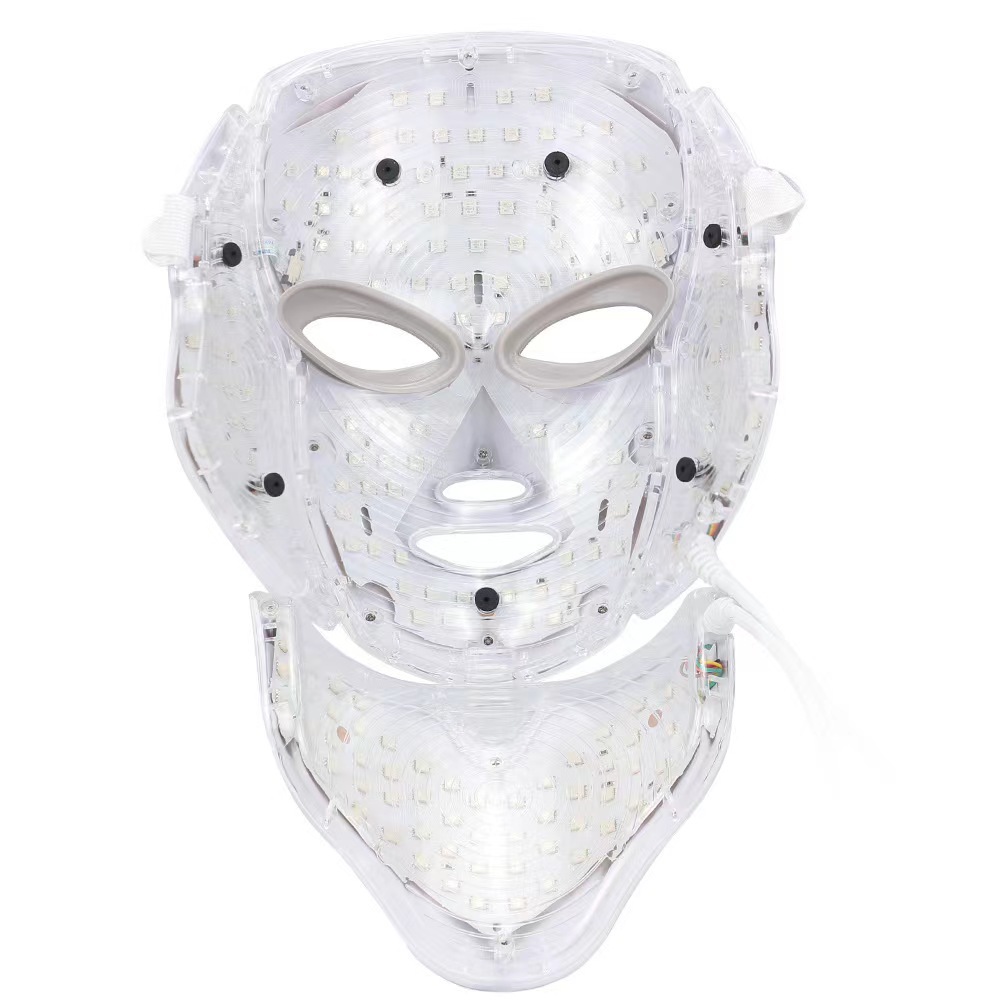 Foreign Trade Cross-Border Beauty Salon Skin Care Equipment Photon Rejuvenation Light Therapy with Neck Mask Led Beauty Device Face Mask