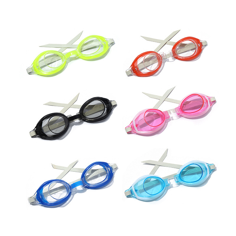 Factory direct foreign trade wholesale low price affordable cartoon fashion HD transparent professional waterproof plastic children's swimming goggles